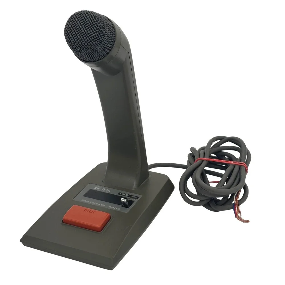 TOA PM-660U Paging Microphone Desktop Uni-Directional Moving Coil Mic Gray